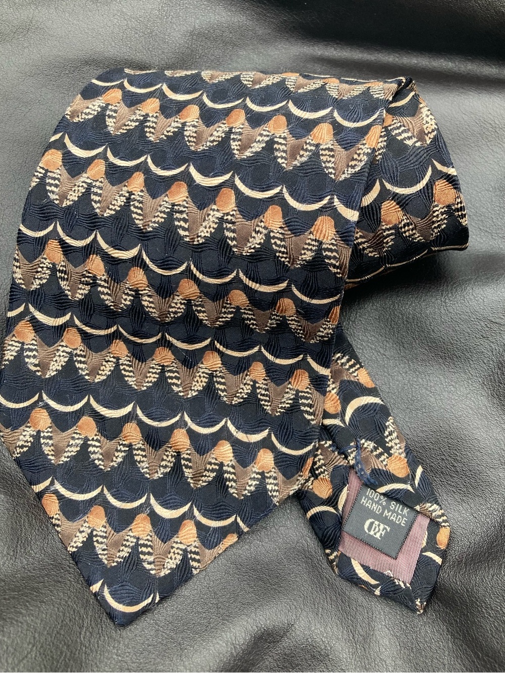 DANIEL DE FASSON Silk Handmade Vintage Patterned Tie